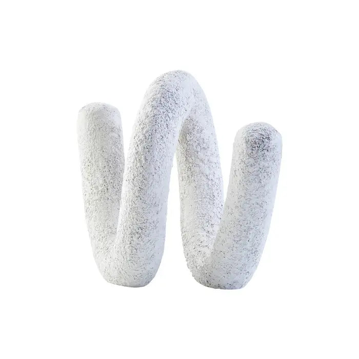 Dima Small Textured White Loop Sculpture