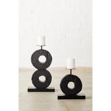 Fidel Small Charred Black Mango Wood Log Candle Holder
