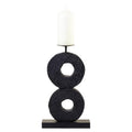 Felix Large Charred Black Mango Wood Log Candle Holder