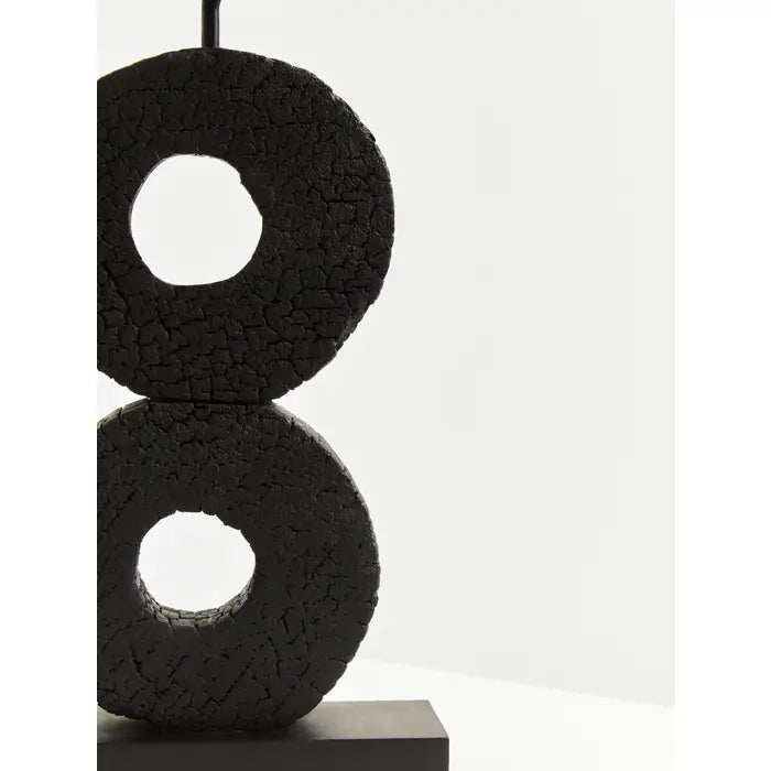 Felix Large Charred Black Mango Wood Log Candle Holder