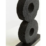 Fidel Large Charred Black Mango Wood Log Candle Holder