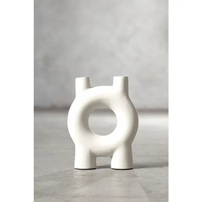 Hasting Small Cream Candle Holder