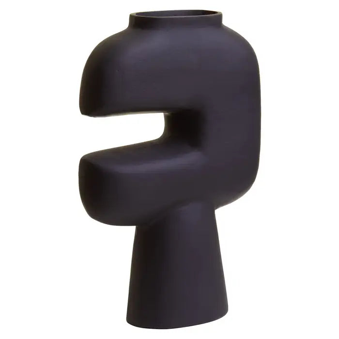 Hale Abstract Small Black Vase