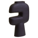 Hapax Abstract Small Black Vase