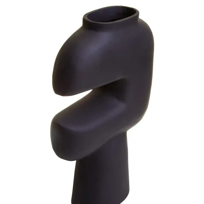 Hale Abstract Small Black Vase