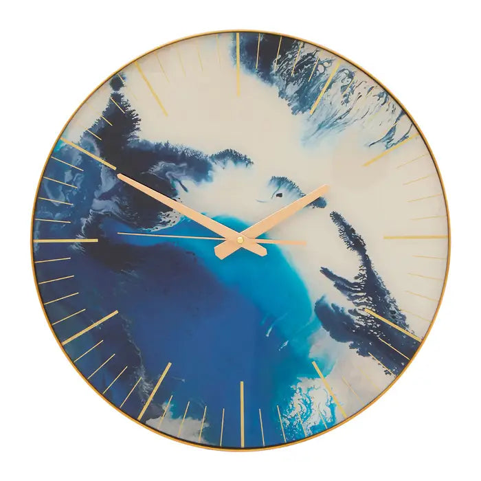 Cindy Blue Abstract Wall Clock