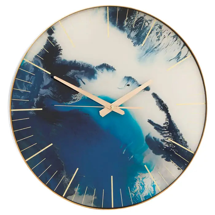 Cindy Blue Abstract Wall Clock