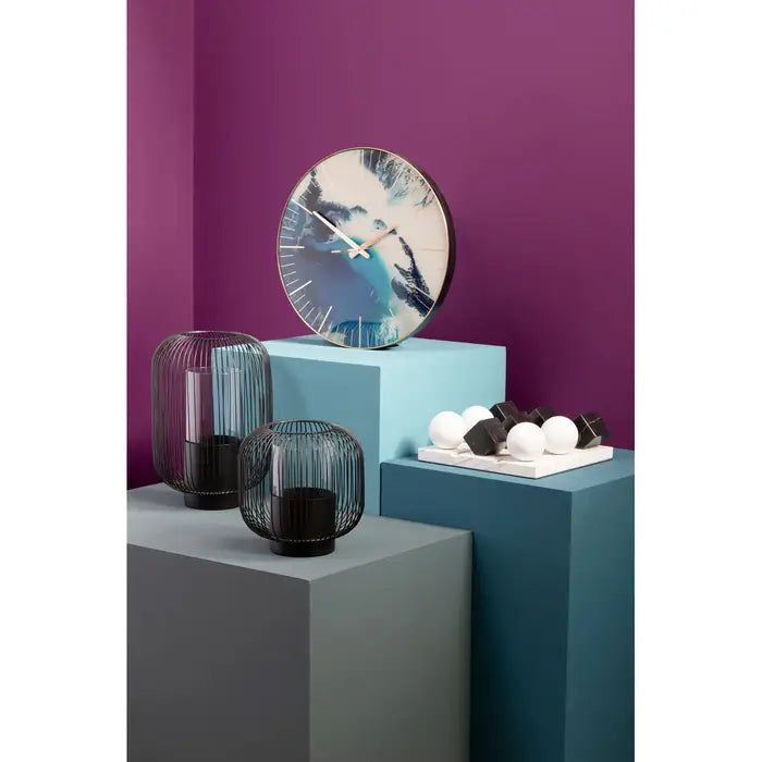 Cindy Blue Abstract Wall Clock