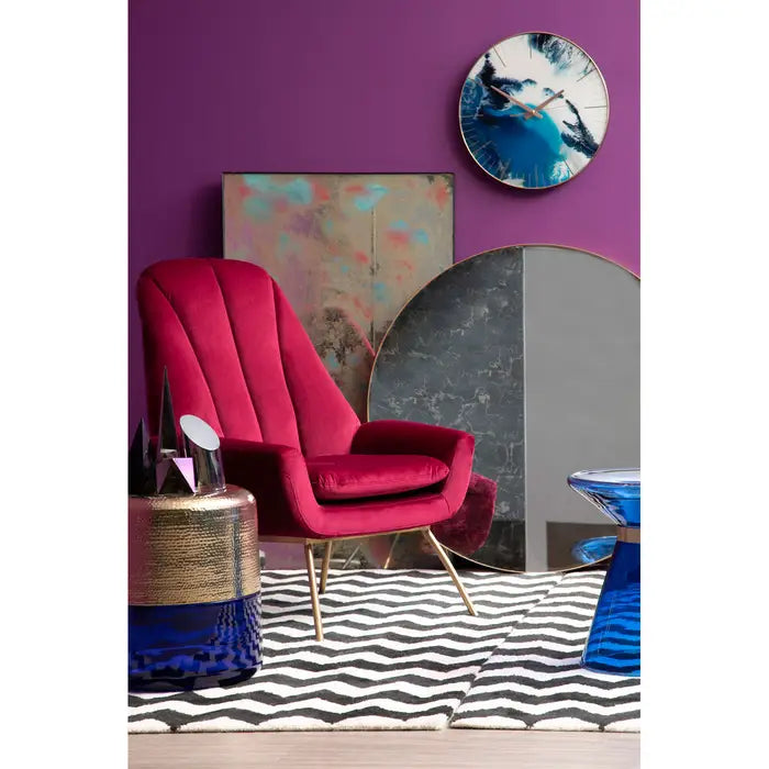 Cindy Blue Abstract Wall Clock