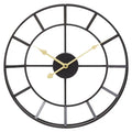 Kelder Small Black Finish Metal Wall Clock