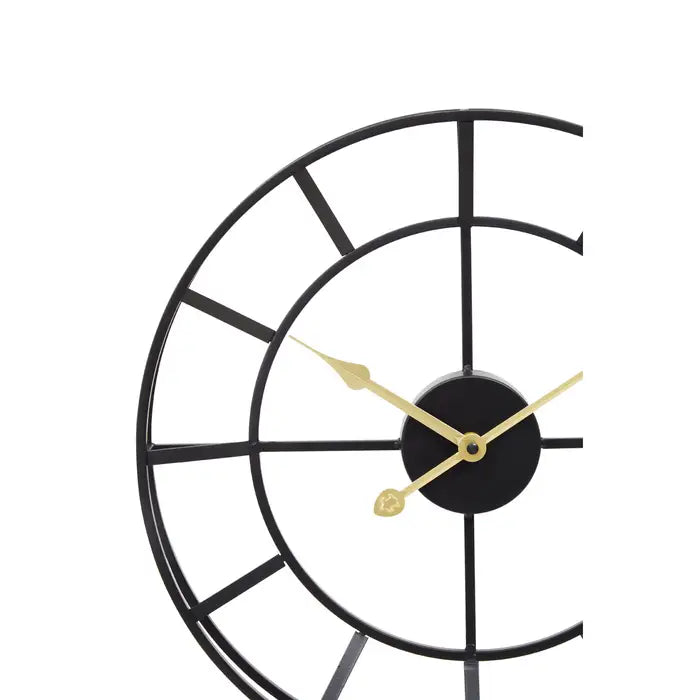 Kelder Small Black Finish Metal Wall Clock