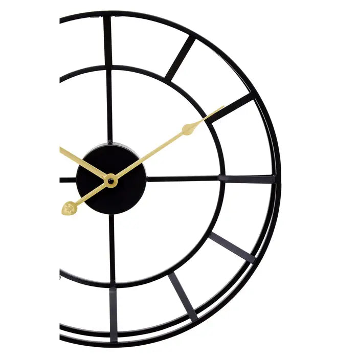 Kelder Small Black Finish Metal Wall Clock