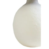 Carta 61cm White Papier Mache Table Lamp With Black Raffia Shade