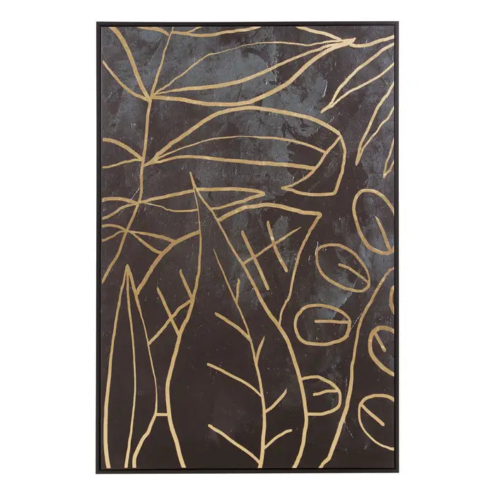 Atro Canvas Black and Gold Wall Art