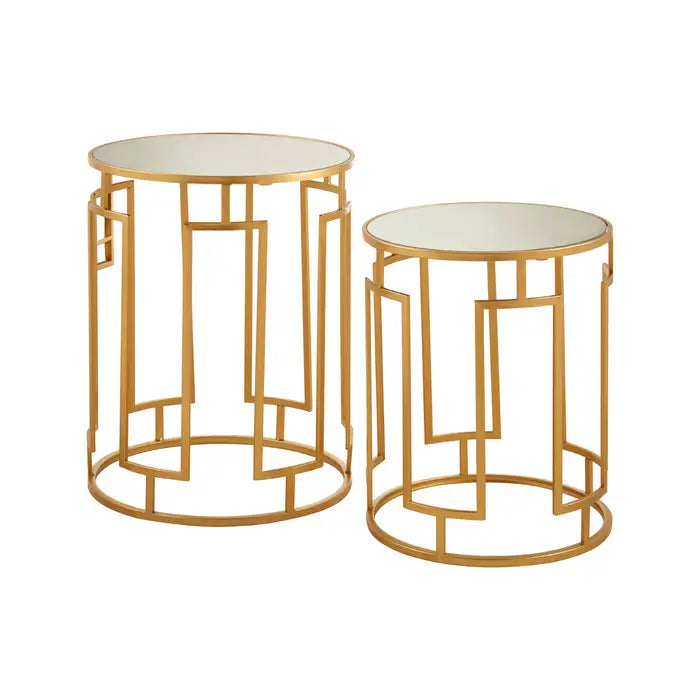 Atlantis Set Of 2 Top Round Side Tables