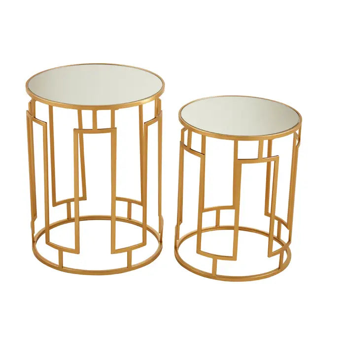 Atlantis Set Of 2 Top Round Side Tables