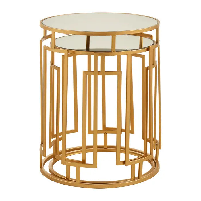 Atlantis Set Of 2 Top Round Side Tables