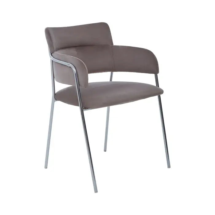 Tanzania Mink Velvet Dining Chair