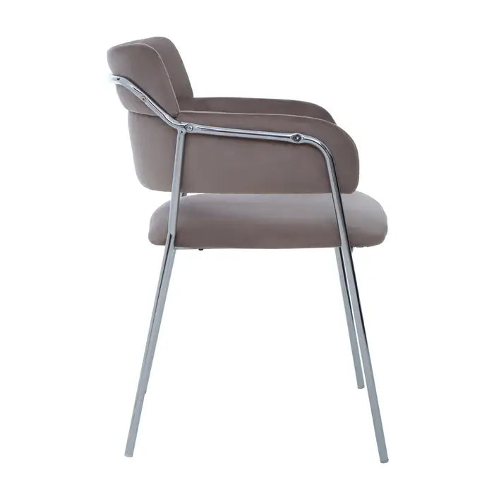 Tanzania Mink Velvet Dining Chair