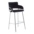 Tanzania Black Velvet Bar Chair