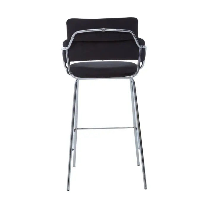 Tanzania Black Velvet Bar Chair