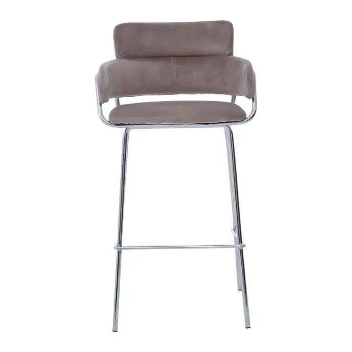 Tanzania Mink Velvet Bar Chair