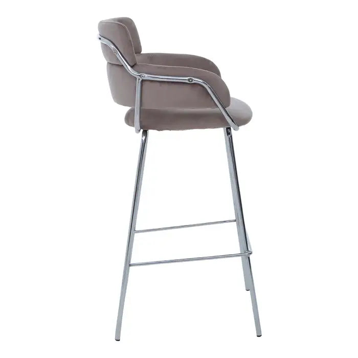 Tanzania Mink Velvet Bar Chair