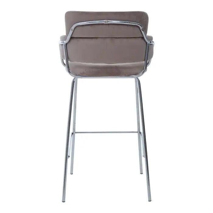 Tanzania Mink Velvet Bar Chair