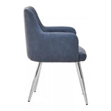 Tamzin Dark Grey And Chrome Dining Chair