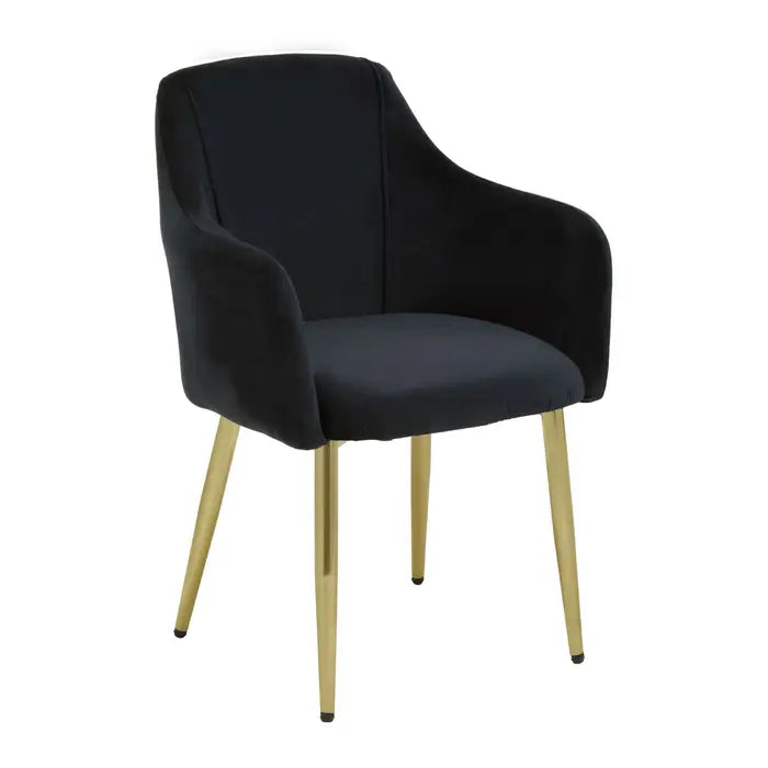 Darcy Black Velvet Dining Chair