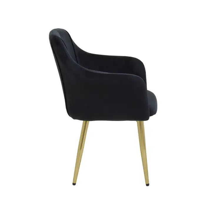 Darcy Black Velvet Dining Chair