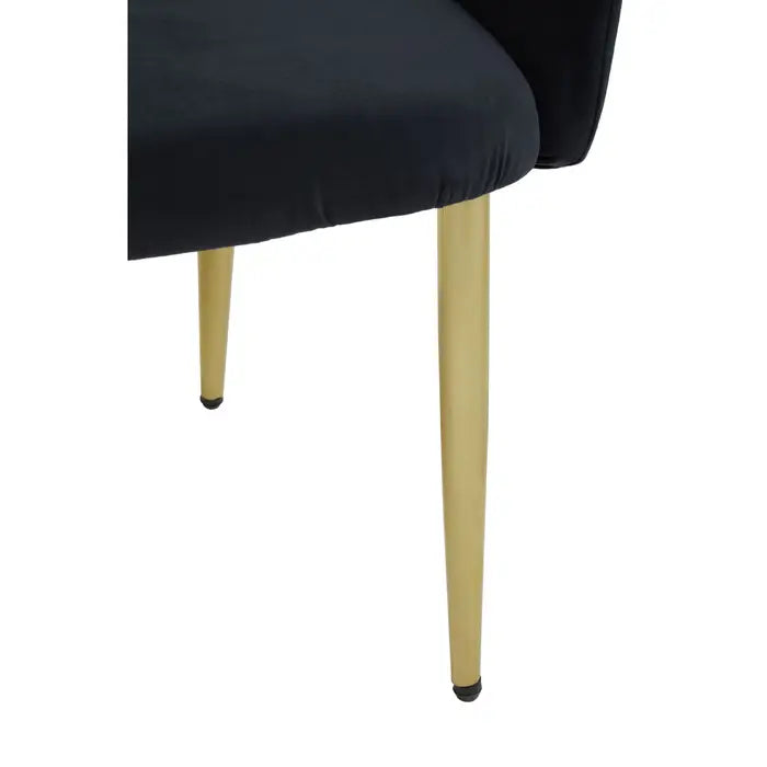 Darcy Black Velvet Dining Chair