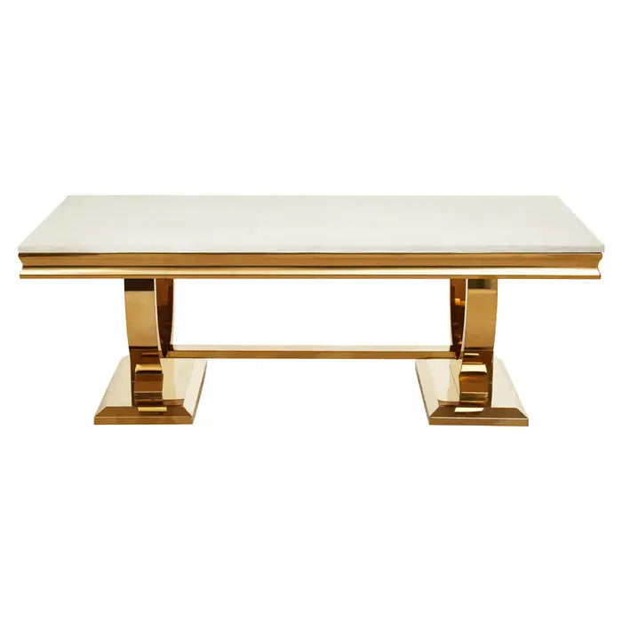 Mudas Ivory White Marble Coffee Table
