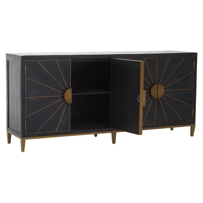 Mabel Black and Brass Sideboard