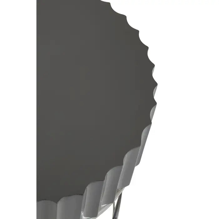 Geneva Grey Hi Gloss Finish Round End Table