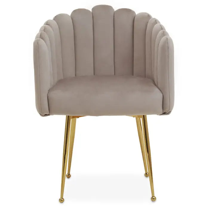 Bastil Mink Velvet Dining Chair