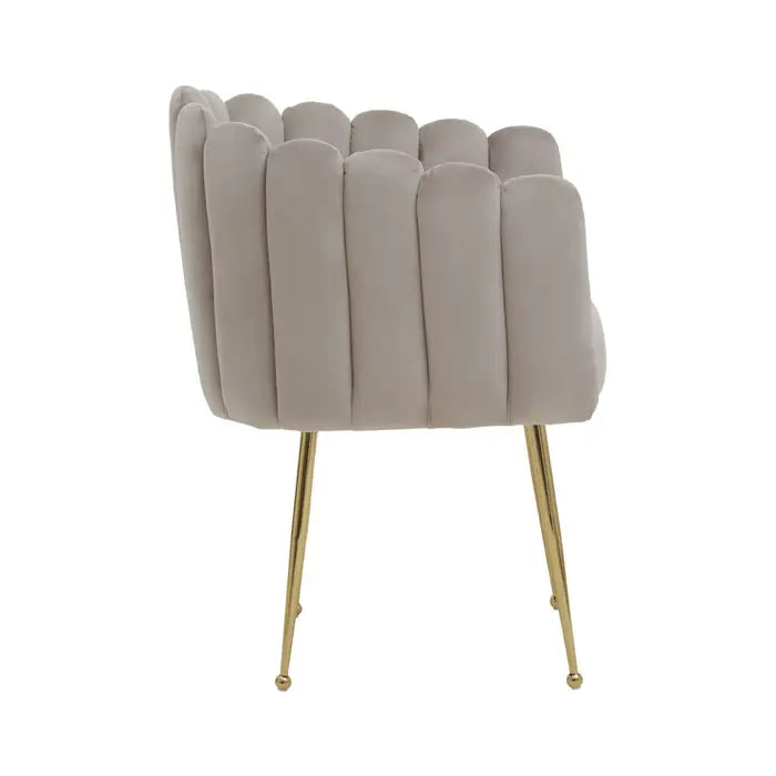 Bastil Mink Velvet Dining Chair