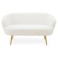 Yazmin Two Seat Sofa With Gold Finish Legs