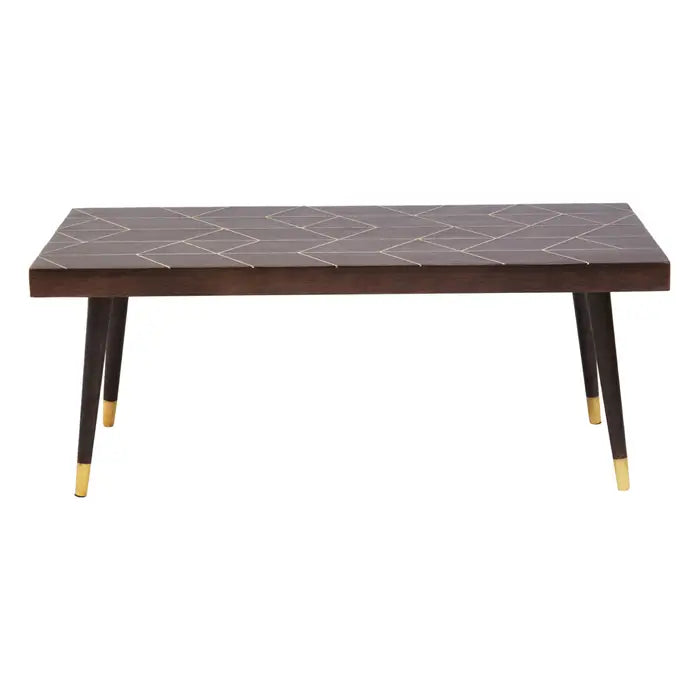 Naruto Mango Wood And Gold Finishing Coffee Table
