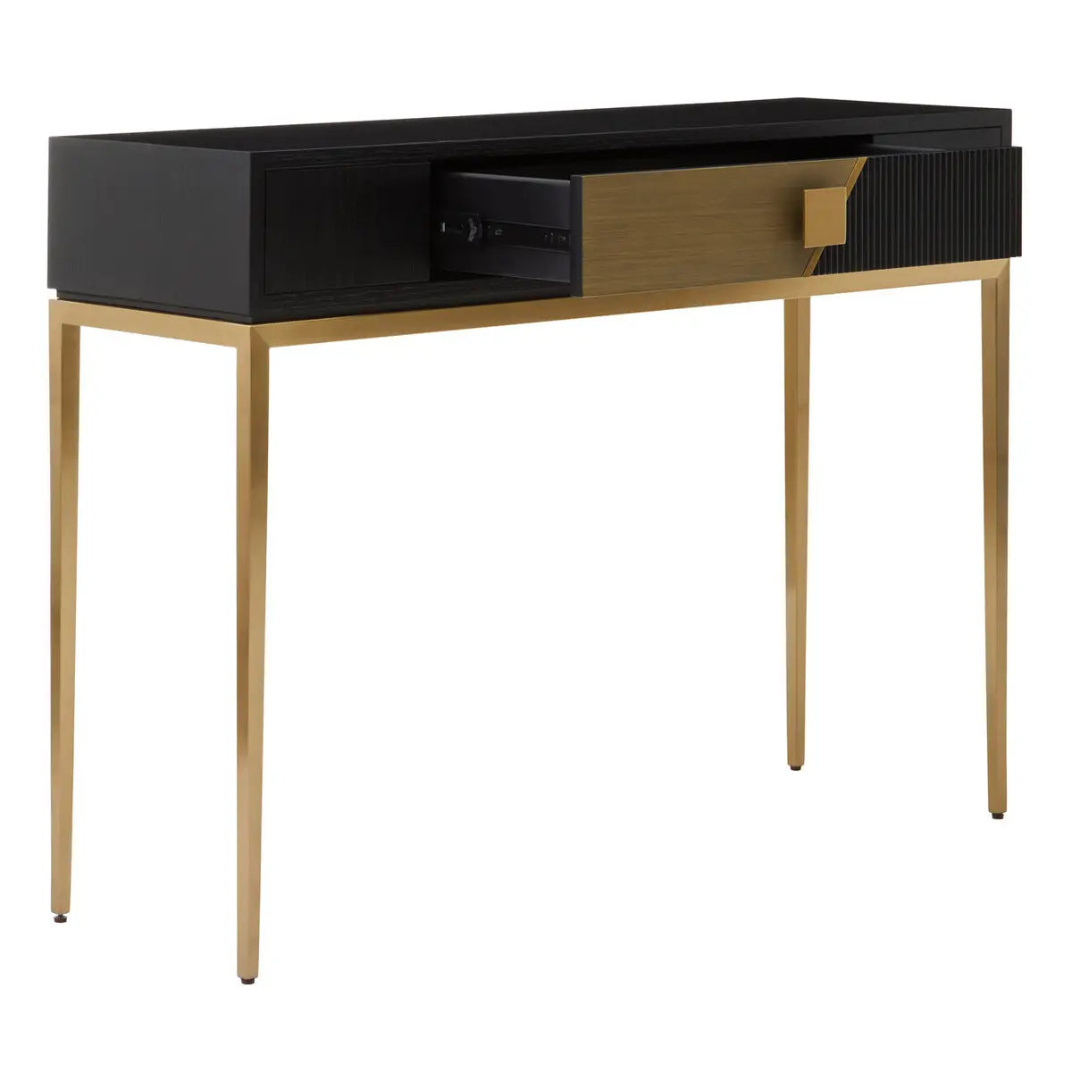 Davina One Drawer Black And Grey Console Table