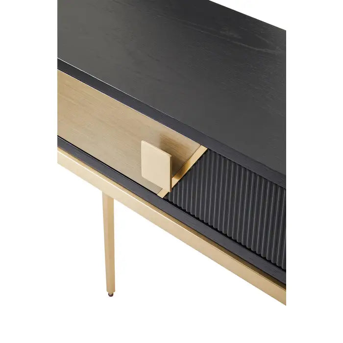 Davina One Drawer Black And Grey Console Table