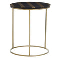 Acia Black And Gold Side Table
