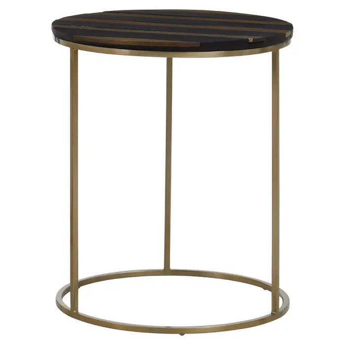 Acia Black And Gold Side Table