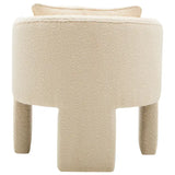 Ozzero Ivory Boucle Fabric Armchair