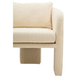 Ozzero Ivory Boucle Fabric Armchair