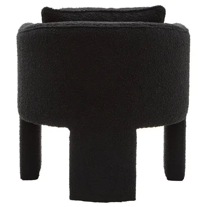Ozzy Black Boucle Fabric Armchair