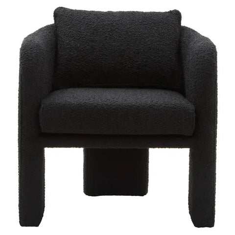 Ozzero Black Boucle Fabric Armchair