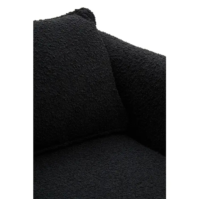 Ozzy Black Boucle Fabric Armchair