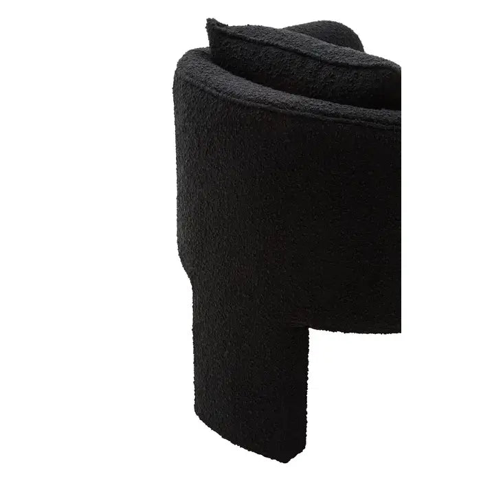 Ozzy Black Boucle Fabric Armchair