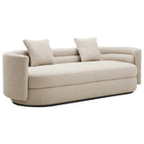 Oratino Ivory Linen Fabric 3 Seater Sofa